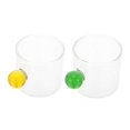 thumbnail image 1 of Smooth Surface Round Shape Mugs 2Pcs Heat-Resistant Handle Cups Assorted Color Perfect For Family Friends Usage, 1 of 5