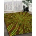 thumbnail image 2 of Ahgly Company Indoor Square Patterned Saffron Red Area Rugs, 5' Square, 2 of 6