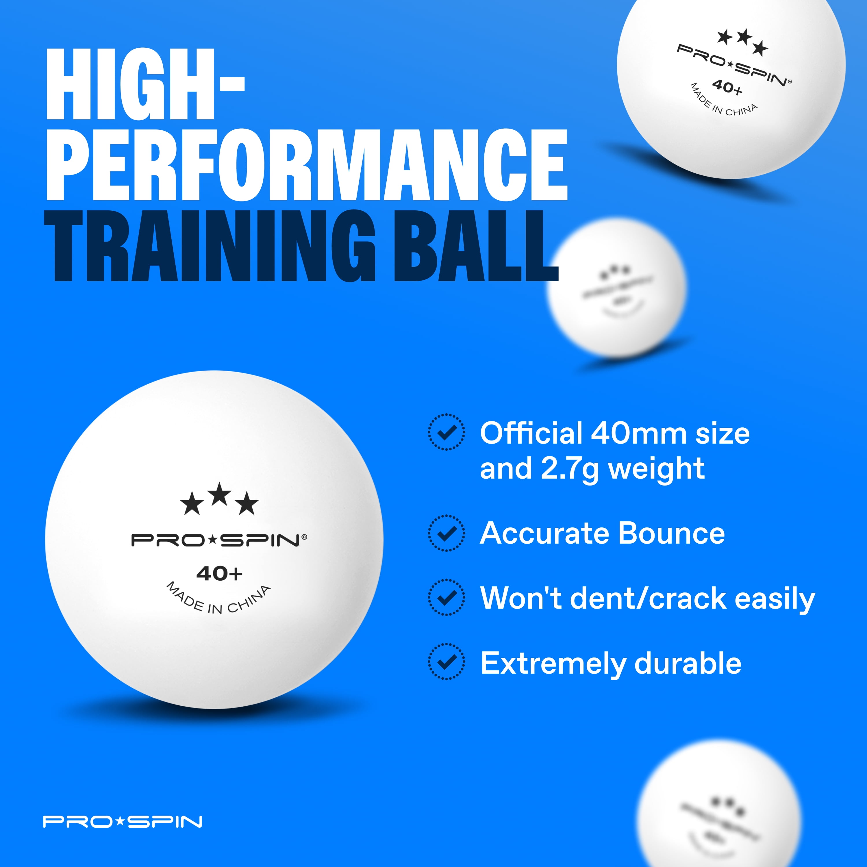 PRO SPIN All-In-One Ping Pong Set - Retractable Ping Pong Net for Any Table (72"), High-Quality Ping Pong Paddles and Balls, Storage Case - Portable Table Tennis Gifts for Boys & Girls (2-Player Set)