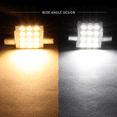 thumbnail image 5 of 2x White LED Interior Map Dome Trunk Lights 31mm DE3175 DE3022 Festoon Bulbs, 5 of 6