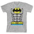 thumbnail image 4 of Batman Cosplay Boy's Athletic Heather T-shirt-XS, 4 of 5