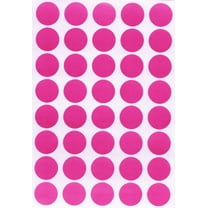 Royal Green Round Labels Colored Dots Stickers 19mm 3/4 inch - Pink - 280 Pack