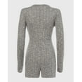 thumbnail image 5 of Placket Front Onesie in Light Grey Cozy, 5 of 5