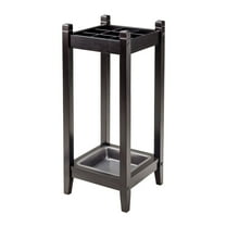Umbrella Stand with Drip Tray, Jana Wooden Umbrella Rack for Entryway - Holds 9 Umbrellas