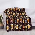 thumbnail image 3 of Fotbe Beer Bottles1 Manta de Franela con Estampado, Manta Ultrasuave para Cama, Sofá, Auto, Hipoalergénica y Antibolitas-40"x30", 3 of 6