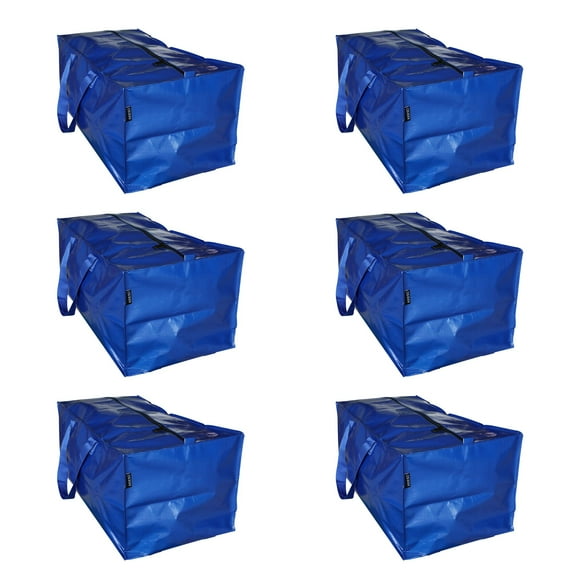 Bolsas de mudanza AXIESO, extra grandes, paquete de 6 unidades, color azul