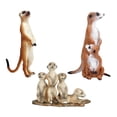 thumbnail image 2 of Esquirla 3x Meerkats Figure Simulation Playset Wild Animal Action Figure Desktop Ornament, 2 of 8