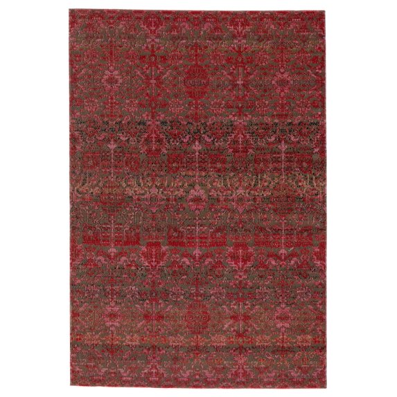 Jaipur Living RUG149214 Bodega Indoor & Outdoor Trellis Red & Taupe Area Rug , 4 x 6 ft.