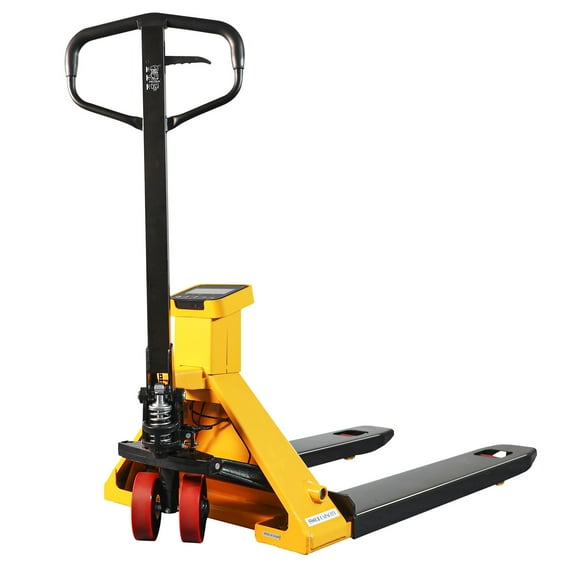 APOLLOLIFT 5500lbs Hand Pallet Jack with Built-in Scale 45"X27.7" Fork, 3.7V Lithium Battery