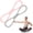 Gray+Pink, variant on YR Figure 8 Resistance Bands - 2pcs Silicone Stretch Fitness Exercise Bands for Women Men