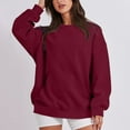 thumbnail image 2 of 2026 ! JINMGG Fall Winter Long Tops for Women, Womens Plus Size Fashion Women Comfortable Casual Pocket Color Long Sleeve Round-Neck Blouses T-Shirt Tops, 2 of 8