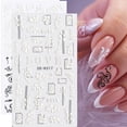 thumbnail image 1 of Iumwxz Nail Art Embossed Sticker 5d Three-dimensional Hollow White Lace Flower Nail Applique, 1 of 4