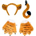 thumbnail image 1 of WORGEOUS 1 Establecer guantes de tigre Guantes de cabeza de cabeza de cosplay accesorios de vestuario de tigre de tigre accesorios, 1 of 8