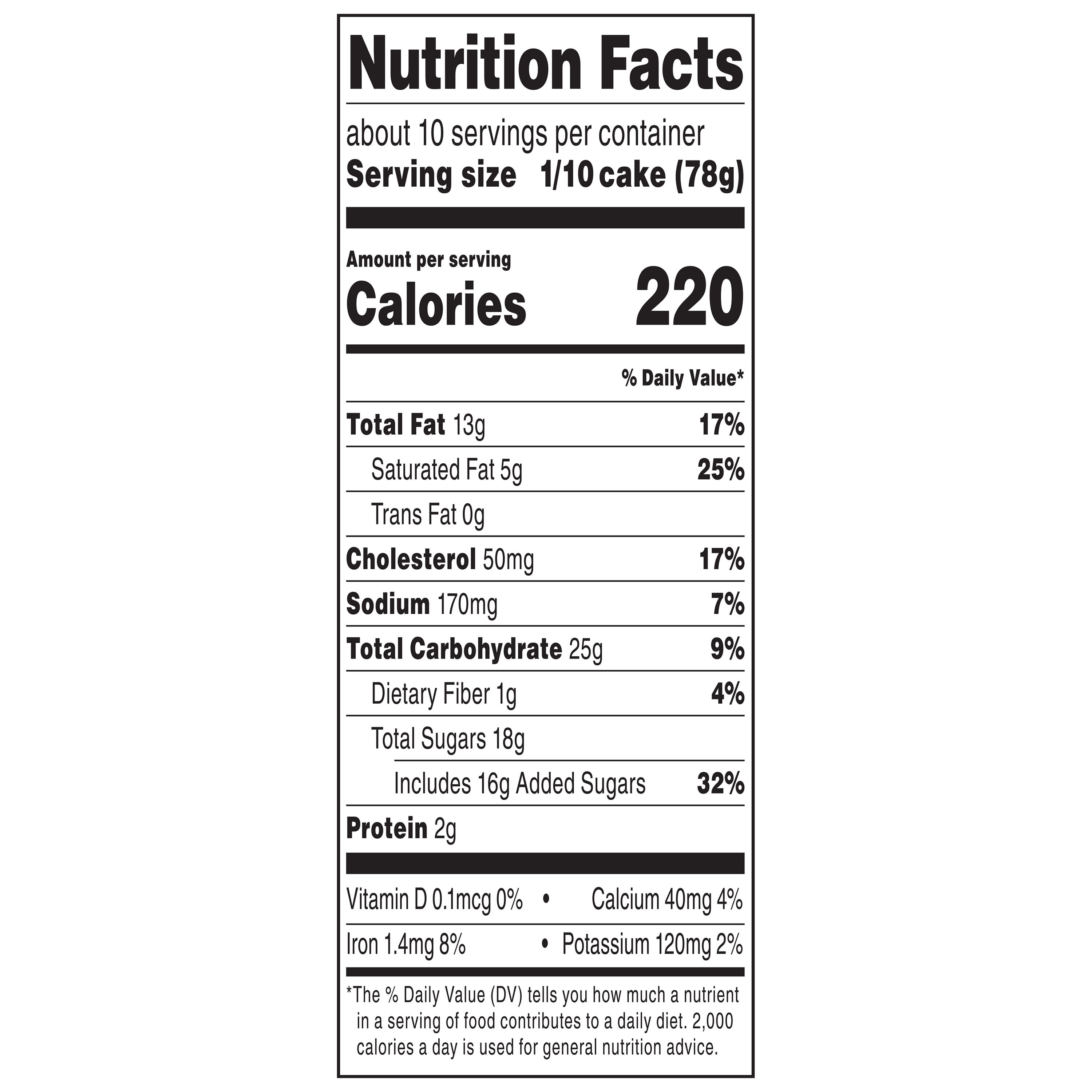 Marketside Black Forest Bar Cake, 27.6 oz (Refrigerated)