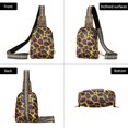 thumbnail image 7 of FORMRS Womens Crossbody Sling Bag Travel Daypack Shoulder Chest Backpack, Purple Leopard Print, 7 of 7