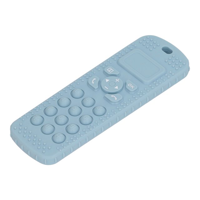 Juguete de dentición para bebé, juguete sensorial de dentición con control remoto de TV para bebé, juguete de dentición de silicona con acabado de lujo