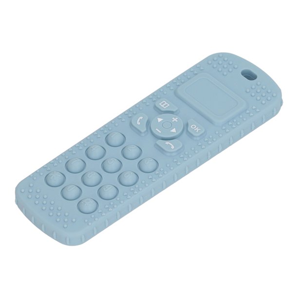 Juguete de dentición para bebé, juguete sensorial de dentición con control remoto de TV para bebé, juguete de dentición de silicona con acabado de lujo