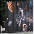 thumbnail image 4 of Ambesonne Nebula Shower Curtain, Planets Galaxies, 69"Wx84"L, Multicolor, 4 of 5