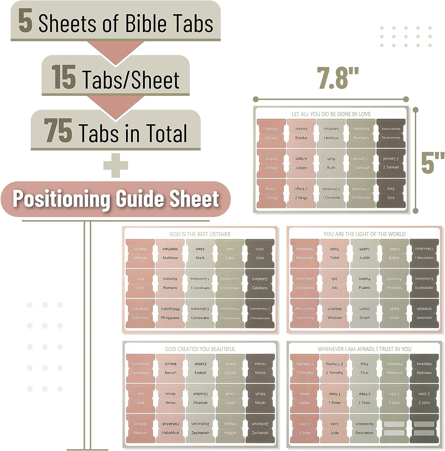 Mr. Pen- Bible Tabs, 75 Tabs, Green Terracotta, India | Ubuy