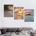thumbnail image 4 of Tropical Palm Tree Beach 3-Piece Canvas Set - Perfect Wall Art for Coastal & Tropical Themes, 4 of 6