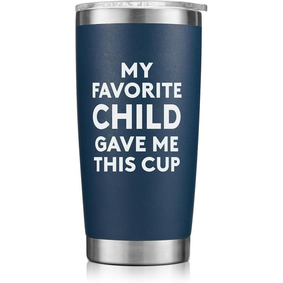 Christmas Gifts for Dad from Daughter Son, Dad Birthday Gifts, Funny Coffee Tumbler for Men Husband (20oz, Navy Blue)