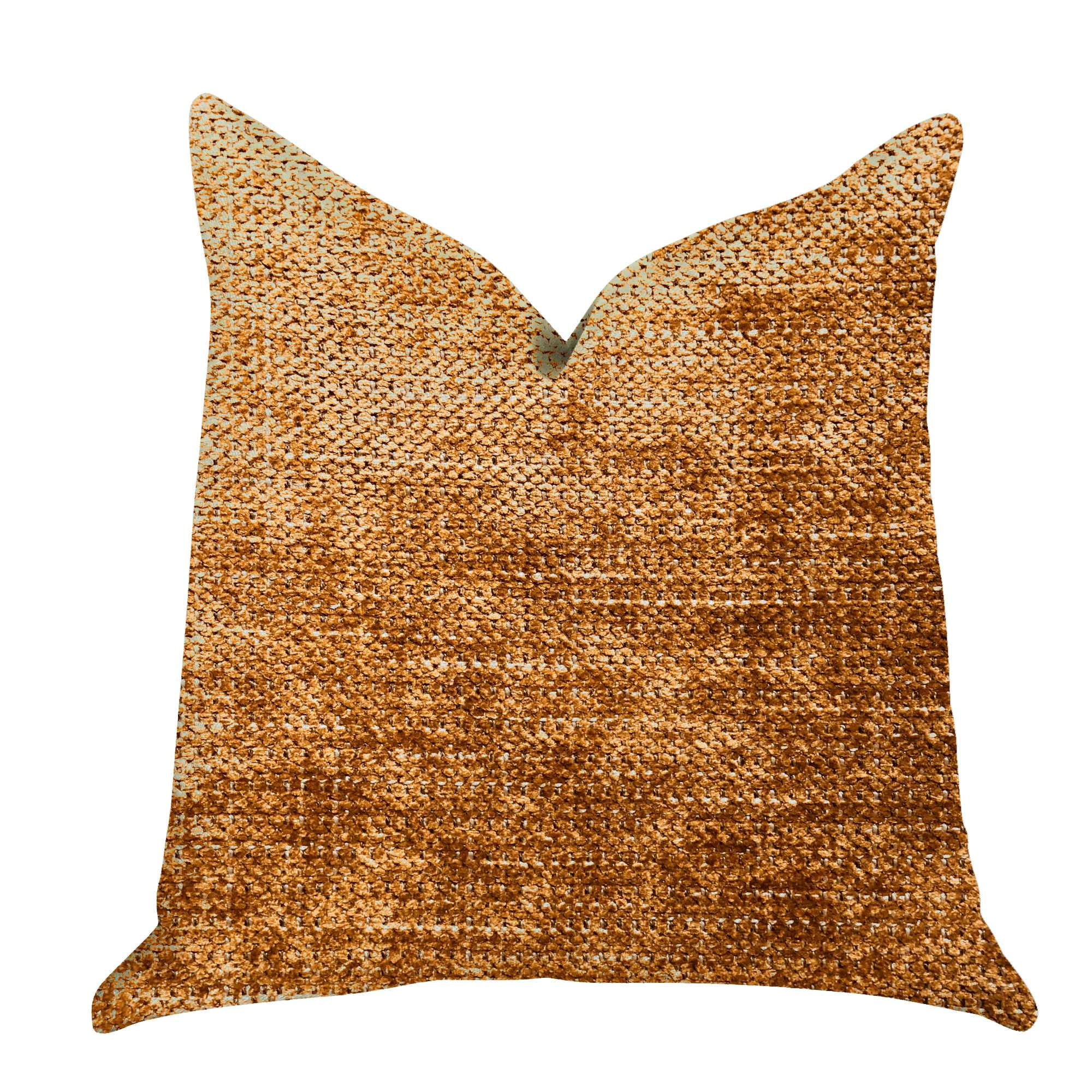 Brown Bronze Luxury Throw Pillow 20in x 36in