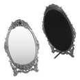 thumbnail image 3 of Retro Desktop Makeup Mirror with Floral Embossed Beaded Edges, Clear Image, Functional Vintage Mirror, Dressers, Gifts, 3 of 8
