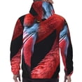 thumbnail image 7 of Fotbe Men's Hoodie with Closeup Red Flamingo Portrait Pattern - Kangaroo Pocket Pullover Hooded Sweatshirt, Perfect for Daily Wear, Travel, and Home-Small, 7 of 7