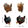 thumbnail image 3 of JZROCKER Wooden Kitten Figurine Handcrafts Miniature Cats Statue Decors for Home Office Desktop Shelf Sculpture Ornament, 3 of 13