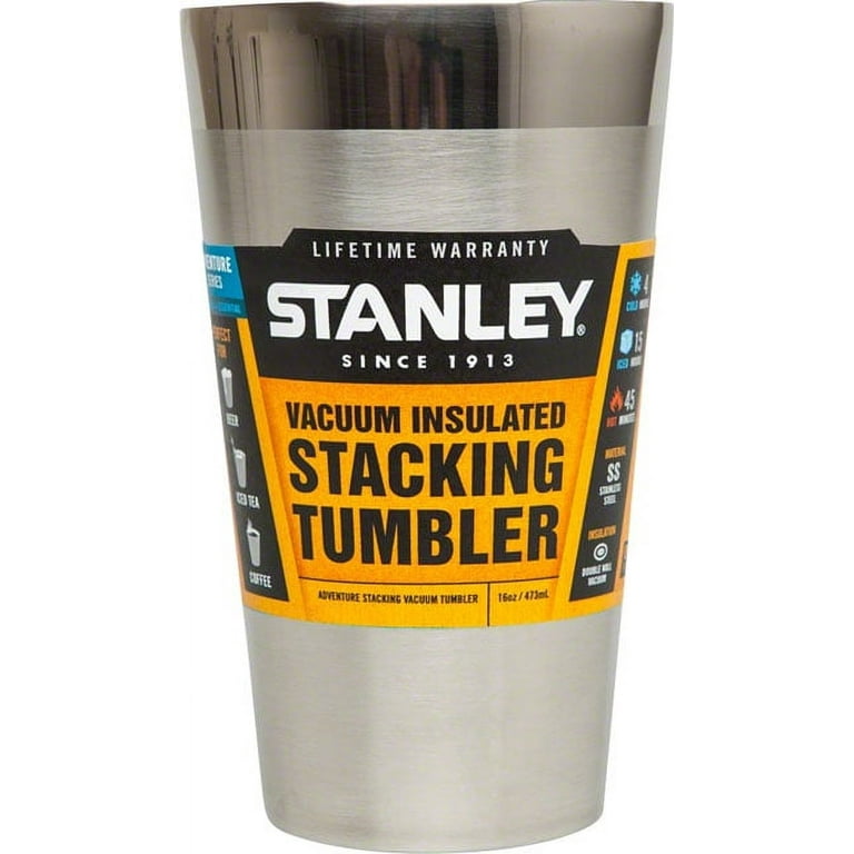 Stanley 16 oz. Adventure Stacking Pint Glass – 2 Pack, Brushed Stainless