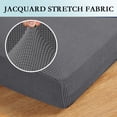 thumbnail image 2 of 2024 Stretch Couch Cushion Covers Solid Pattern Suitable for Loveseat Sofa(3pc Taupe), 2 of 5