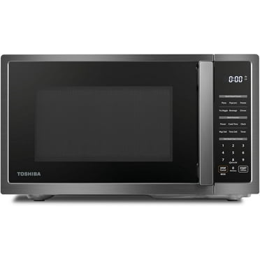 Toshiba .9 cu ft Microwave with Turntable, 900 Watts, 6 Preset Menus, Child Lock, Defrost