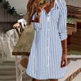thumbnail image 1 of mfyjkho Vestidos para mujer, Vestido informal de manga larga con cuello vuelto y hasta la rodilla para mujer Vestidos de playa para mujer xl, 1 of 5