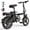 Black Rear-seat-Standard, variant on 14" Electric Bike for Teenager and Adults, Peak 500W Motor 432Wh 12AH Folding E-Bike, 20 MPH 20+ Miles Range, Mini Ebike for City Commuter, UL2849