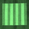thumbnail image 1 of Ahgly Company Indoor Square Abstract Emerald Green Modern Area Rugs, 5' Square, 1 of 4