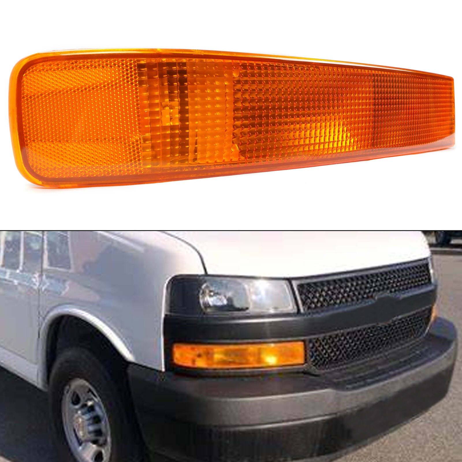Corner Parking Turn Signal Light Lamp Lower Passenger Right RH Compatible with Chevy Truck 