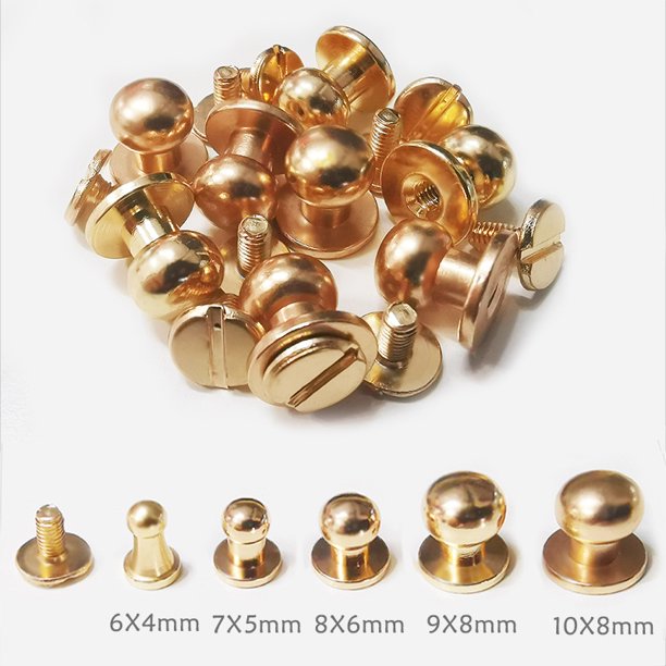 Remaches de bricolaje Cabeza de monje Tachuelas de cabeza redonda Accesorios para equipaje y zapatos 4 colores