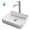 Satin Nickel, variant on KRAUS 19-inch Modern Rectangular White Porcelain Ceramic Bathroom Vessel Sink and Ramus Faucet Combo Set with Pop-Up Drain, Chrome Finish
