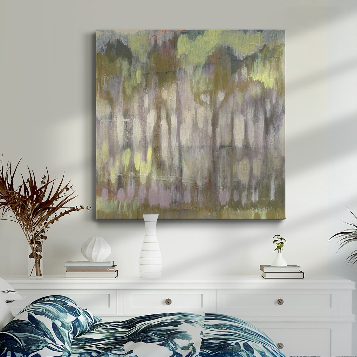 Wexford Home Stained Glass Trees II-Premium Gallery Wrapped Canvas, 10" x 10" - Ready to Hang