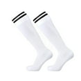 thumbnail image 2 of sunsanly 1 Pair Knee High Striped Football Socks Anti-slip Moisture Wicking Stretch Kids Youth Athletic Sports Soccer Compression Cushion High Tube Stockings, 2 of 8