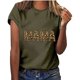 thumbnail image 2 of Mujer Primavera Verano Día de la madre Color sólido Impresión de letras Manga corta Cuello redondo Casual Para OAVQHLG3B Store lin121212, 2 of 5