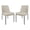 Stone Gray, variant on Loft Contemporary Vegan Leather Metal Side Chair in Ivory - Set of 2