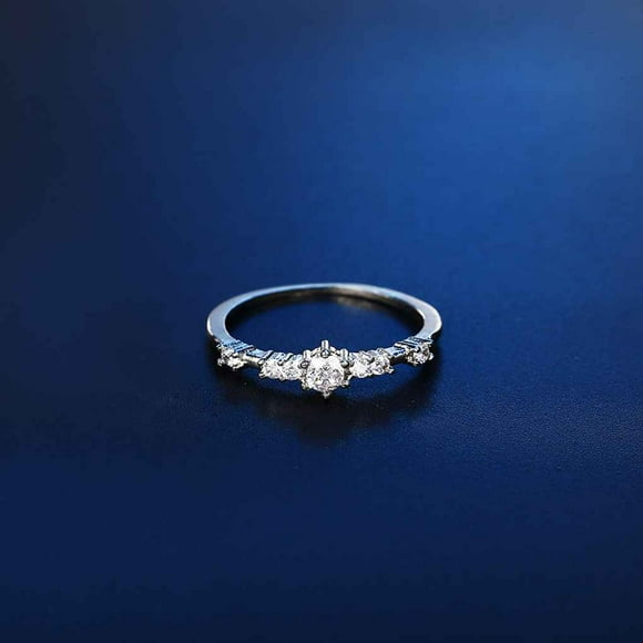 Vintage crystal ring flower wedding ring wedding ring engagement ring women ring