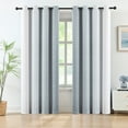 thumbnail image 3 of Junvictex Ombre Grey Blackout Curtains, Grommet Top, Triple Weave Fabric with Black Layer for Ultimate Light Blockage, Ideal for Bedroom, 54"x63", 3 of 6