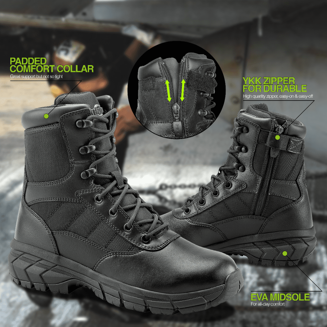 Interceptor Women's Buffer Zippered 8" Soft Toe Tactical Boots