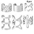 thumbnail image 2 of Manchon d'Oreille Sans Perçage 6 Pcs en Acier Inoxydable à Clip Boucle d'Oreille Clip de Cartilage d'Oreille, 2 of 10