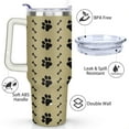 thumbnail image 3 of Cute Dog Design 40oz Tumbler with Handle - Double Wall Insulated Coffee Mug for Women - Dog Mom Gift Travel Cup with Straw, 3 of 7