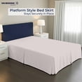 thumbnail image 2 of SGI bedding 17 inch Drop Bed Skirt Full Size Platform Style, Classic Tailored Look, Elegant Pleated Style Dust Ruffle, Split Corners, Wrinkle Resistant Microfiber - Light Grey, 2 of 8