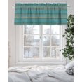 thumbnail image 5 of Vintage Farmhouse Valances for Windows Abstract Teal Wood Grain Texture Valance Rod Pocket Light Filtering Short Window Treatments Curtains for Kitchen Bathroom Living Room Bedroom, 42 x 12 Inch, 5 of 7