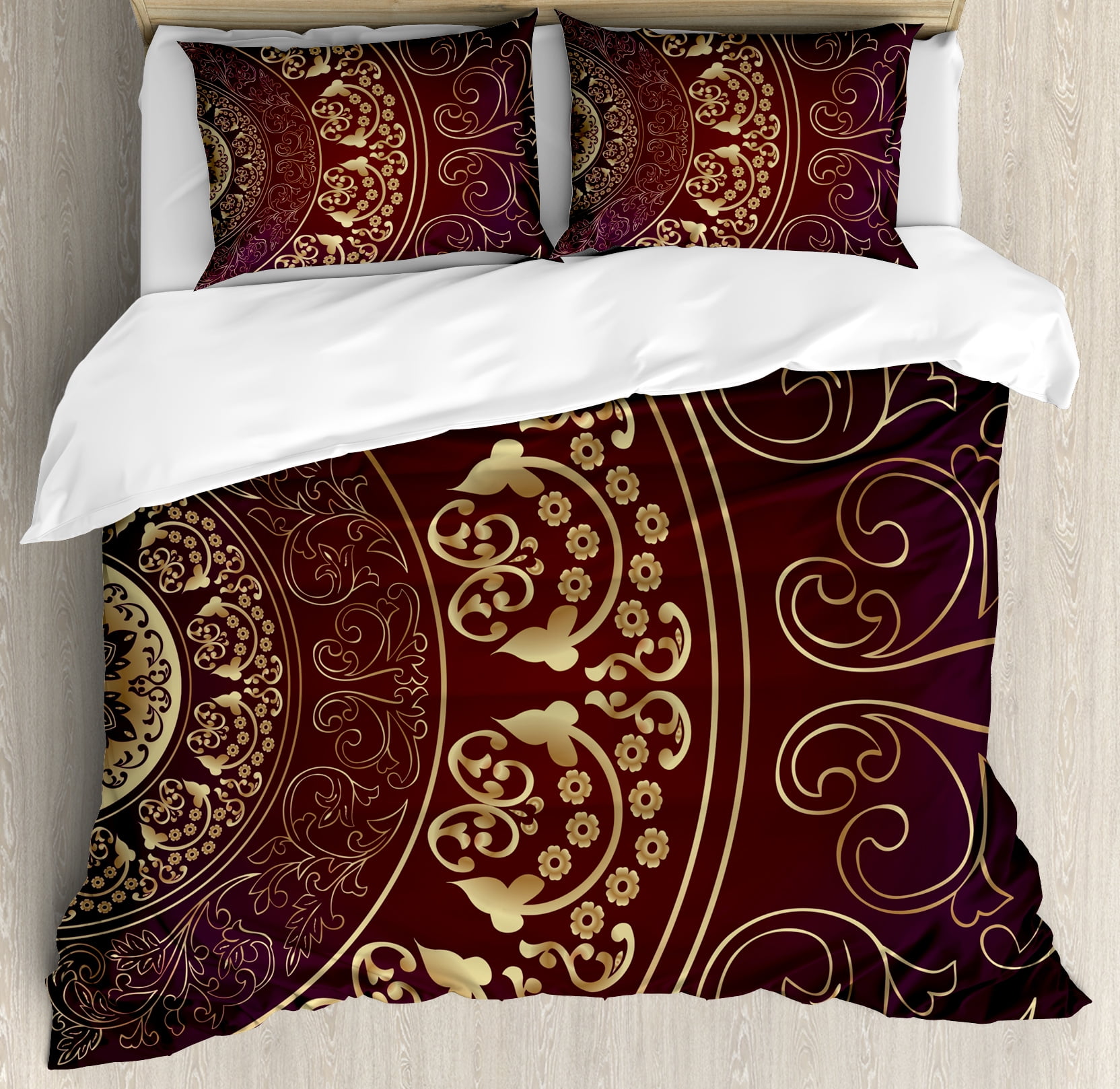 Mandala King Size Duvet Cover Set Vintage Ethnic Asian Spiritual